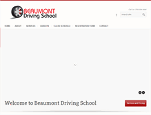 Tablet Screenshot of beaumontdrivingschool.com
